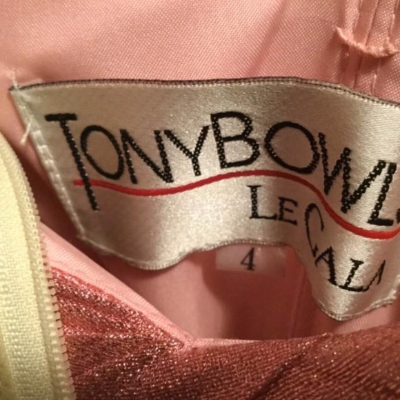 PINK PRINCESS PROM DRESS WITH GEMS BY TONY BOWLS - Picture 4 of 8